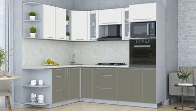 Кухонный гарнитур Интерлиния Мила Пластик 1.88x2.4 LV