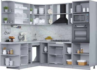 Кухонный гарнитур Интерлиния Мила Пластик 1.88x2.4 LV