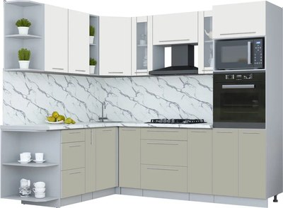 Кухонный гарнитур Интерлиния Мила Пластик 1.88x2.4 LV - фото