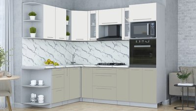 Кухонный гарнитур Интерлиния Мила Пластик 1.88x2.4 LV