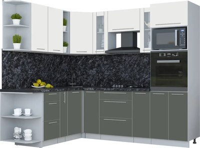 Кухонный гарнитур Интерлиния Мила Пластик 1.88x2.4 LV - фото