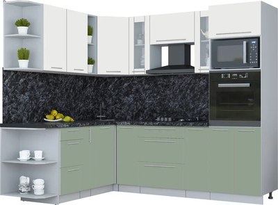 Кухонный гарнитур Интерлиния Мила Пластик 1.88x2.4 LV - фото