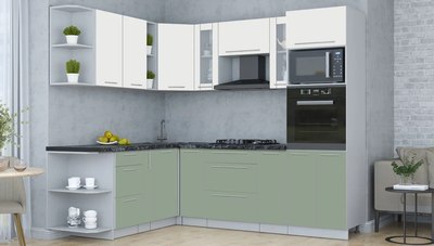 Кухонный гарнитур Интерлиния Мила Пластик 1.88x2.4 LV