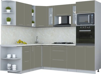 Кухонный гарнитур Интерлиния Мила Пластик 1.88x2.4 LV - фото