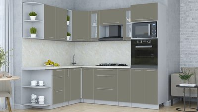 Кухонный гарнитур Интерлиния Мила Пластик 1.88x2.4 LV