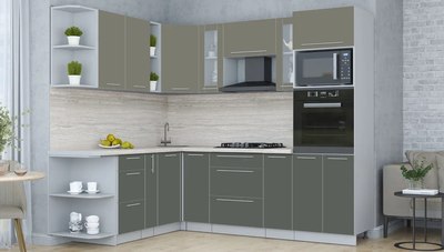 Кухонный гарнитур Интерлиния Мила Пластик 1.88x2.4 LV