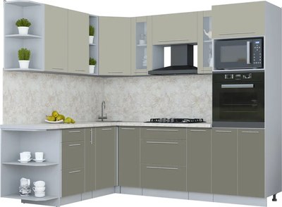 Кухонный гарнитур Интерлиния Мила Пластик 1.88x2.4 LV - фото