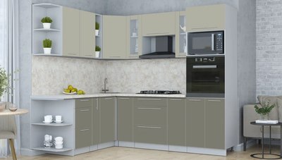 Кухонный гарнитур Интерлиния Мила Пластик 1.88x2.4 LV
