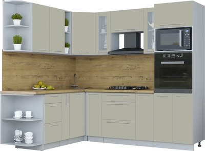 Кухонный гарнитур Интерлиния Мила Пластик 1.88x2.4 LV - фото