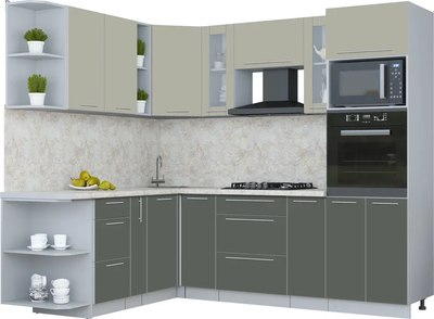 Кухонный гарнитур Интерлиния Мила Пластик 1.88x2.4 LV - фото