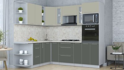 Кухонный гарнитур Интерлиния Мила Пластик 1.88x2.4 LV