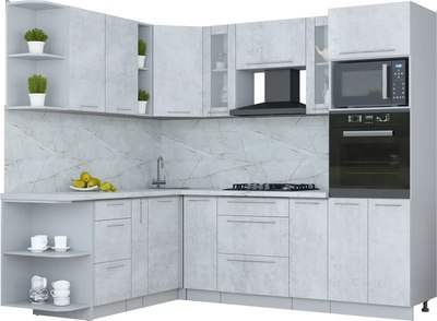 Кухонный гарнитур Интерлиния Мила Пластик 1.88x2.4 LV - фото