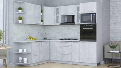 Кухонный гарнитур Интерлиния Мила Пластик 1.88x2.4 LV