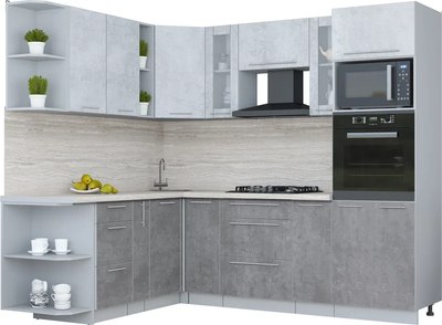 Кухонный гарнитур Интерлиния Мила Пластик 1.88x2.4 LV - фото