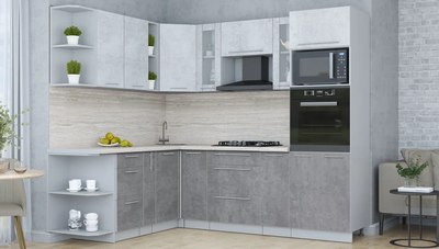 Кухонный гарнитур Интерлиния Мила Пластик 1.88x2.4 LV