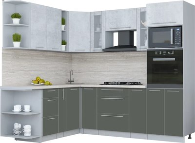 Кухонный гарнитур Интерлиния Мила Пластик 1.88x2.4 LV - фото