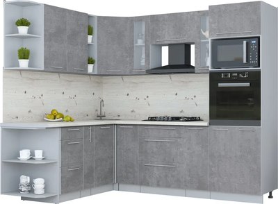 Кухонный гарнитур Интерлиния Мила Пластик 1.88x2.4 LV - фото