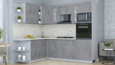 Кухонный гарнитур Интерлиния Мила Пластик 1.88x2.4 LV