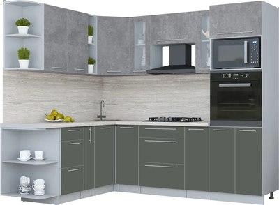 Кухонный гарнитур Интерлиния Мила Пластик 1.88x2.4 LV - фото