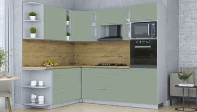 Кухонный гарнитур Интерлиния Мила Пластик 1.88x2.4 LV