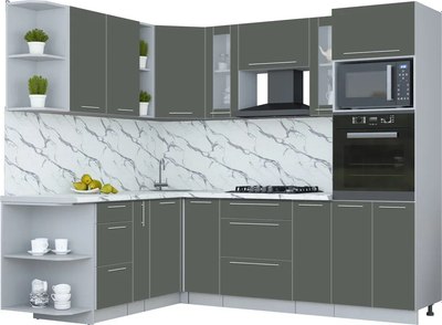 Кухонный гарнитур Интерлиния Мила Пластик 1.88x2.4 LV - фото