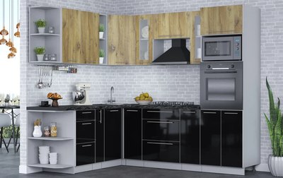 Кухонный гарнитур Интерлиния Мила Пластик 1.88x2.4 LV