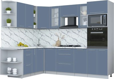 Кухонный гарнитур Интерлиния Мила Пластик 1.88x2.6 LV - фото