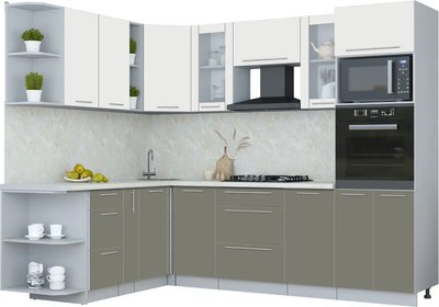 Кухонный гарнитур Интерлиния Мила Пластик 1.88x2.6 LV - фото
