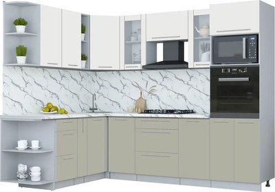 Кухонный гарнитур Интерлиния Мила Пластик 1.88x2.6 LV - фото
