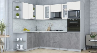 Кухонный гарнитур Интерлиния Мила Пластик 1.88x2.6 LV