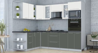 Кухонный гарнитур Интерлиния Мила Пластик 1.88x2.6 LV