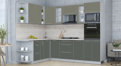 Кухонный гарнитур Интерлиния Мила Пластик 1.88x2.6 LV