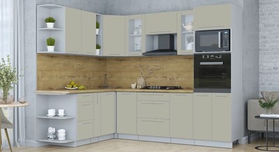 Кухонный гарнитур Интерлиния Мила Пластик 1.88x2.6 LV