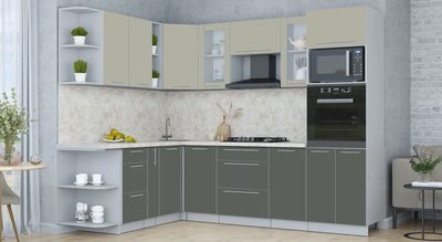 Кухонный гарнитур Интерлиния Мила Пластик 1.88x2.6 LV