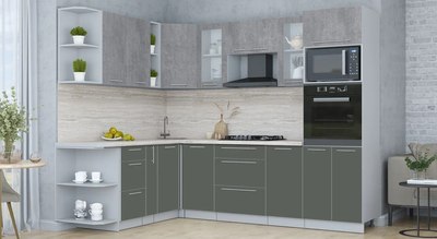 Кухонный гарнитур Интерлиния Мила Пластик 1.88x2.6 LV