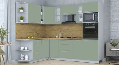 Кухонный гарнитур Интерлиния Мила Пластик 1.88x2.6 LV