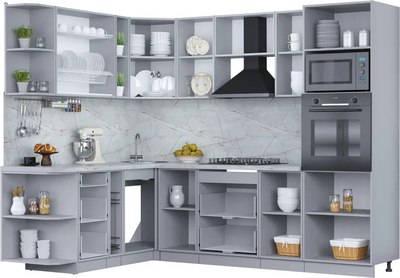 Кухонный гарнитур Интерлиния Мила Пластик 1.88x2.6 LV