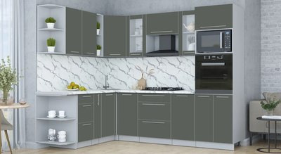 Кухонный гарнитур Интерлиния Мила Пластик 1.88x2.6 LV