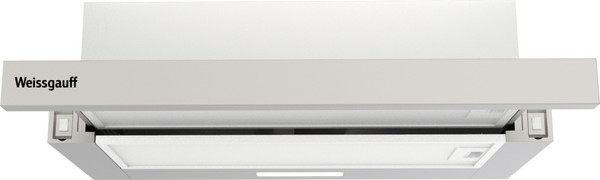 Вытяжка телескопическая Weissgauff TEL 600 White Glass - фото