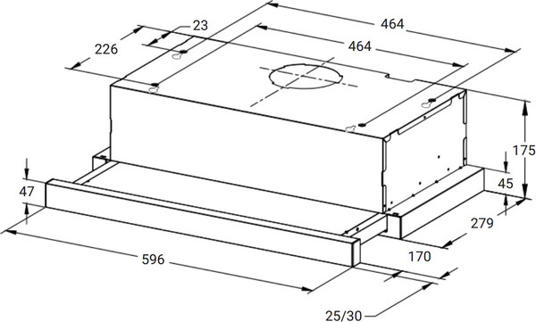 Вытяжка телескопическая Weissgauff TEL 600 TC BL