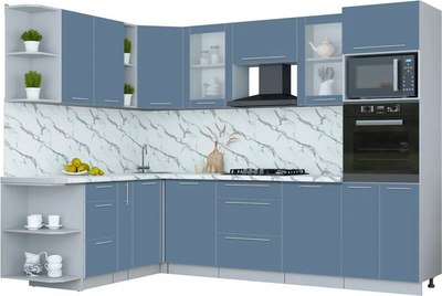 Кухонный гарнитур Интерлиния Мила Пластик 1.88x2.8 LV - фото