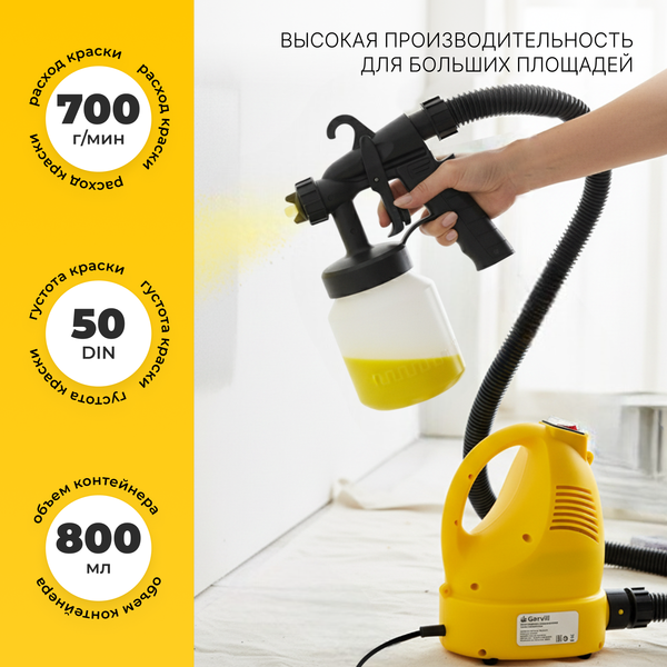Краскопульт электрический Garvill SGE650-HVLP