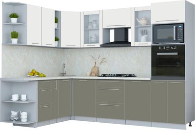 Кухонный гарнитур Интерлиния Мила Пластик 1.88x2.8 LV - фото