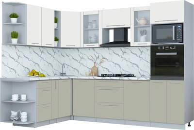 Кухонный гарнитур Интерлиния Мила Пластик 1.88x2.8 LV - фото