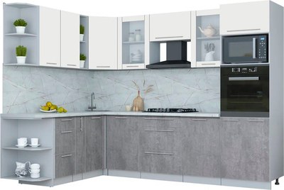 Кухонный гарнитур Интерлиния Мила Пластик 1.88x2.8 LV - фото