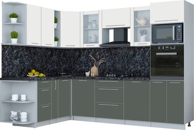 Кухонный гарнитур Интерлиния Мила Пластик 1.88x2.8 LV - фото