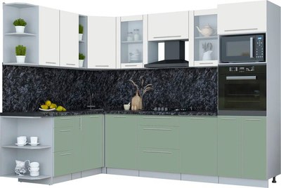 Кухонный гарнитур Интерлиния Мила Пластик 1.88x2.8 LV - фото