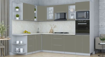 Кухонный гарнитур Интерлиния Мила Пластик 1.88x2.8 LV