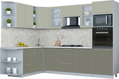 Кухонный гарнитур Интерлиния Мила Пластик 1.88x2.8 LV - фото