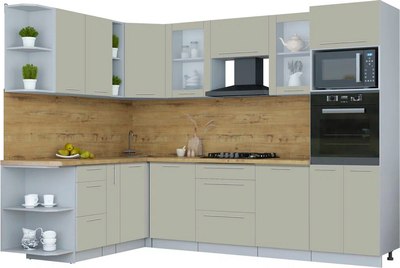 Кухонный гарнитур Интерлиния Мила Пластик 1.88x2.8 LV - фото